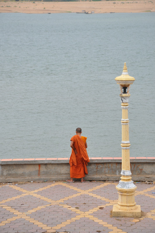 A monk and the Mekong river