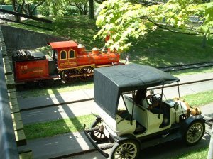 Train Versus Antique Car