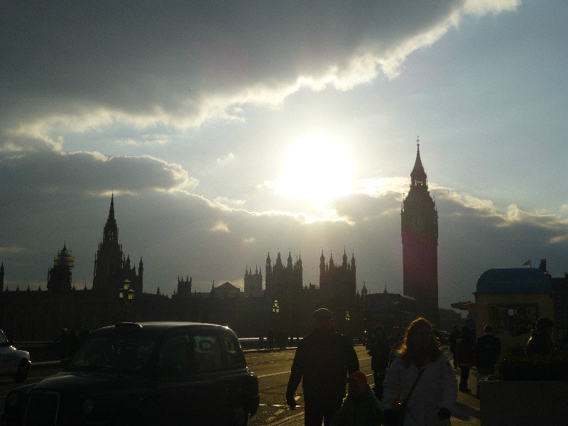 We saw sun behind Big Ben!