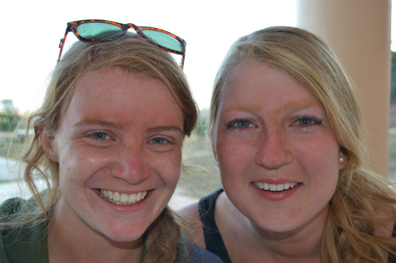 The dirt roads gave us ginger eyebrows! This was hilarious, even for me!