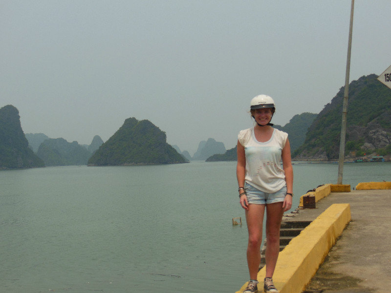 I look like a dork, but amazing views from Cat Ba island