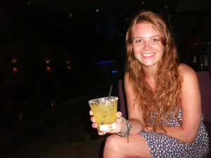 Loving my free cocktail in the Sky Bar, KL