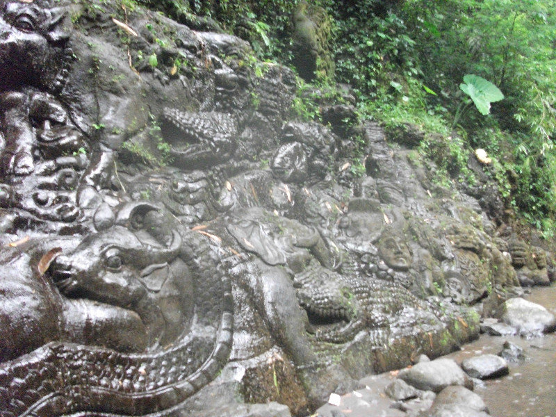 100 year old rock carving, Ubud, Bali, Indo