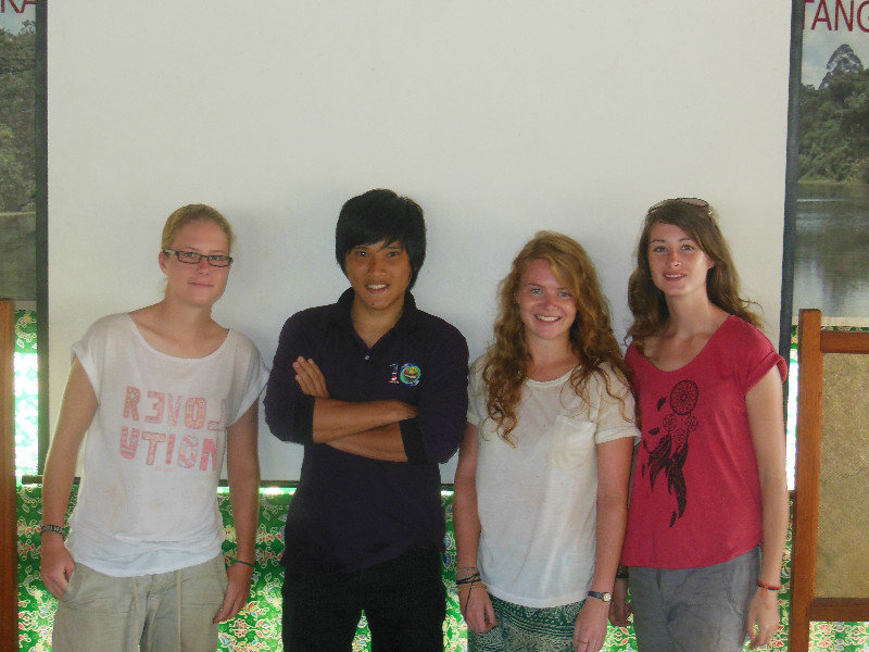 Beth, Katie and I with our guide Fikri