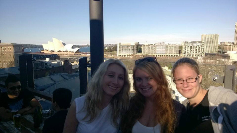 Sara, Beth and I enjoying drinks overlooking the Sydney Opera House!