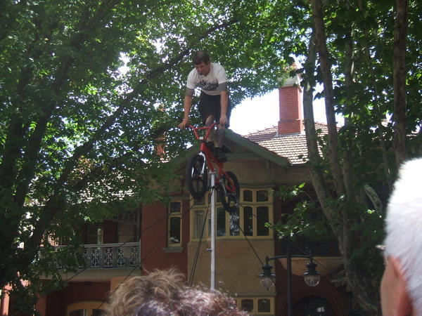Stunt on a bike