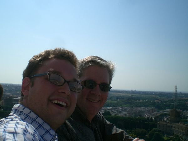 Dad and I, Vatican Radio Antenna in the Back