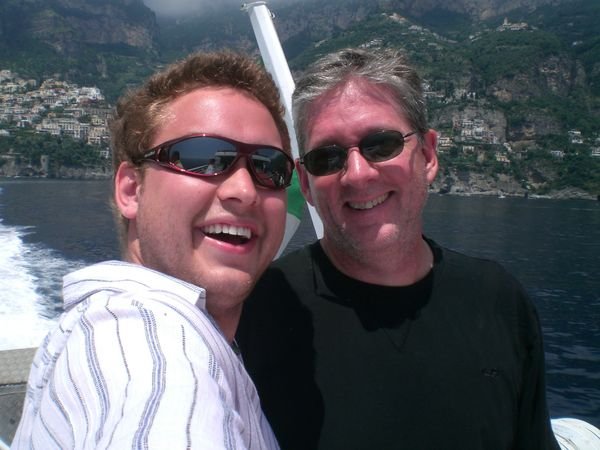 Dad and I on the Boat