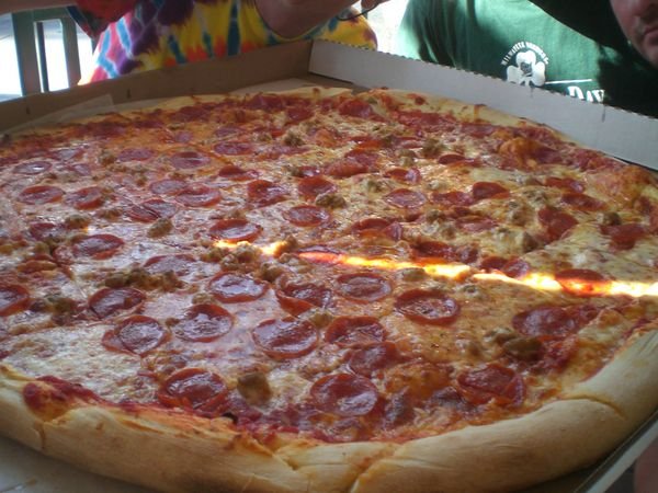 Hula Hoop Sized Pizza