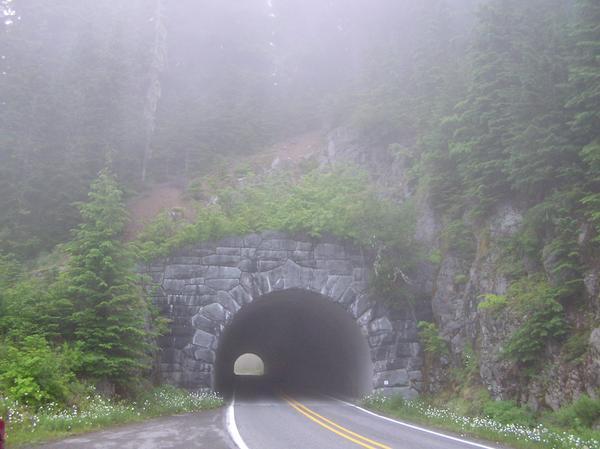 Tunnel in the fog