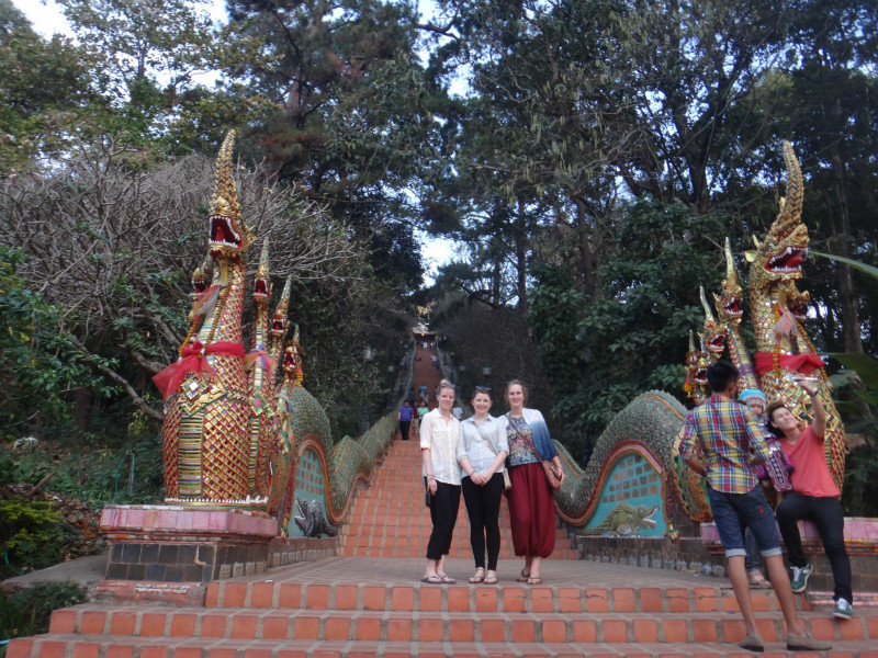 The 302 steps leading to Wat Prathat Doi Suthep