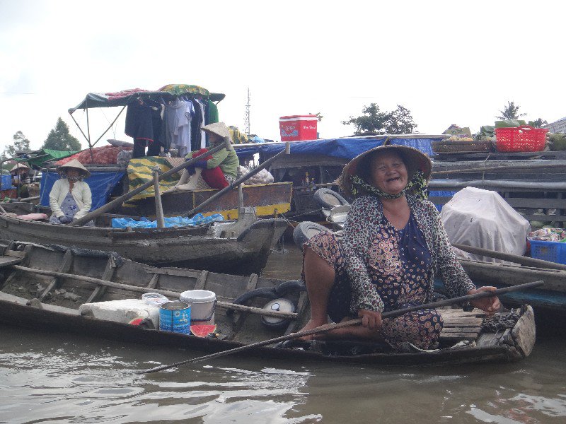 Can Tho Floating Market - Lottery ticket lady
