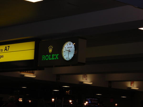 Checking the time in JFK.
