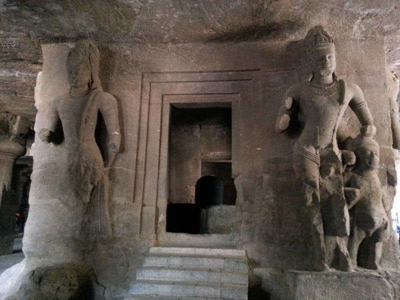 Huge statues in cave one