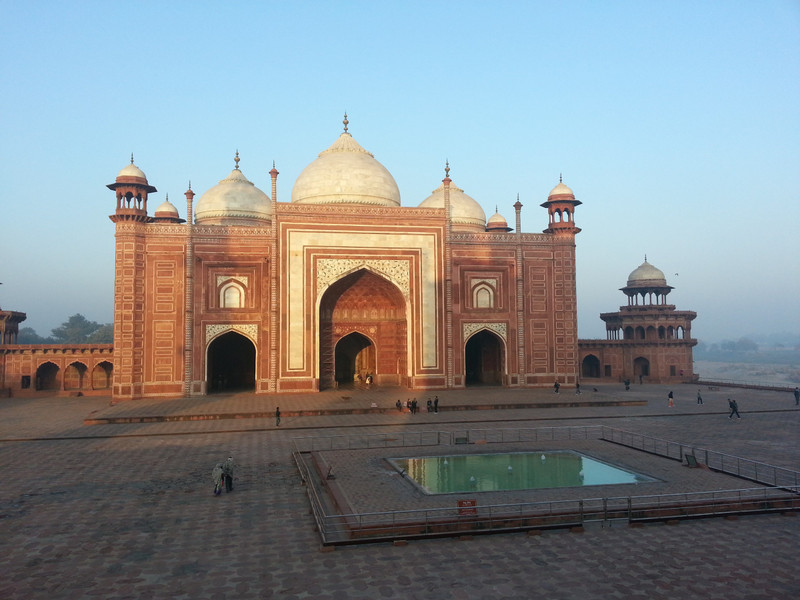 Looking from the Taj