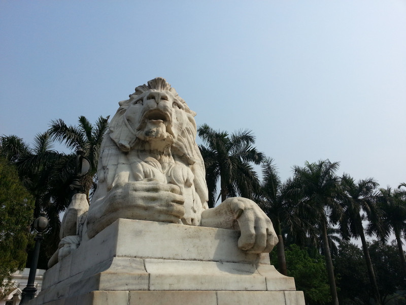 Lion protecting the Victoria Memorial