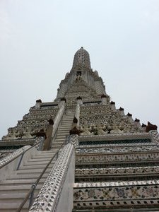 Looking up at Wat Arun