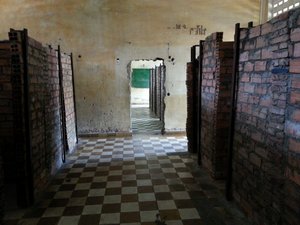 Wooden cells on first floor of Block C