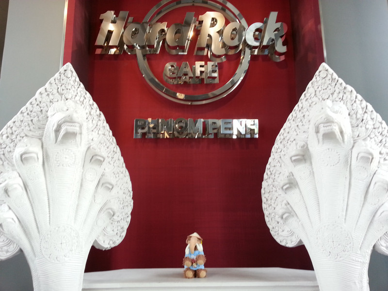 Entering the Hard Rock Cafe
