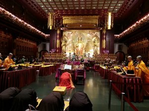 Inside the Buddha Tooth Relic Temple