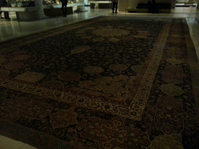 Huge Turkish carpet..... lives under dim light to protect it