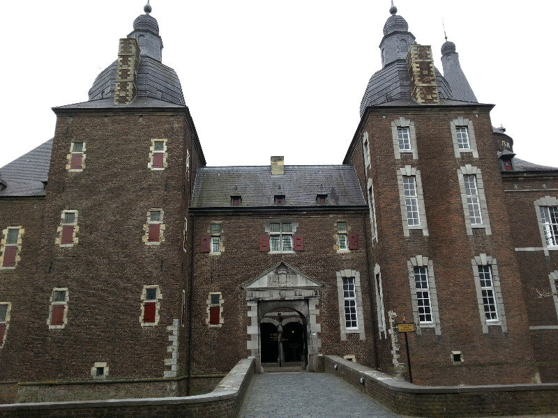 Front view of Hoensbroek Castle - 17th century to the left, 18th to the right