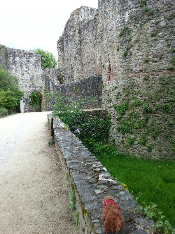 Walking up to the castle at Sainte Suzanne