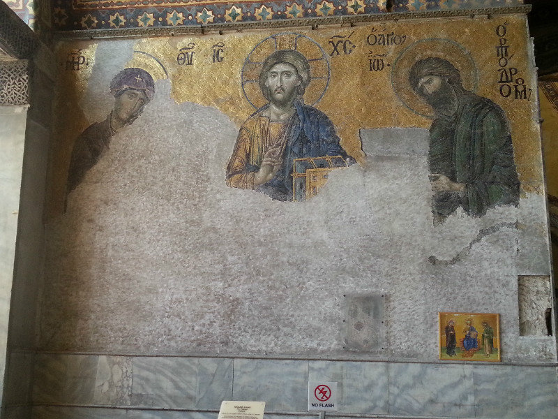 Gold Mosaic of Christ in Hagia Sophia