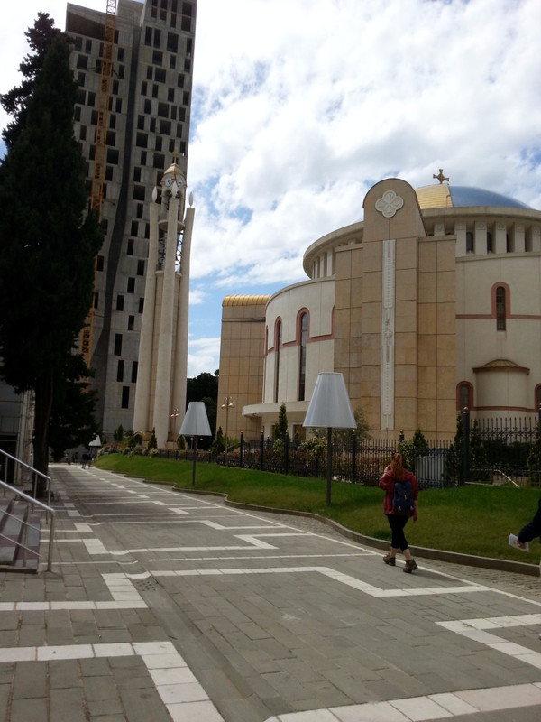 Third largest Cathedral in Albania....makes it tricky to get in one picture!