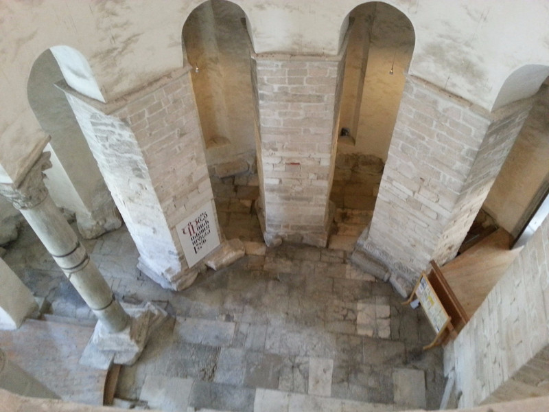 Looking down into St Donatus' Church