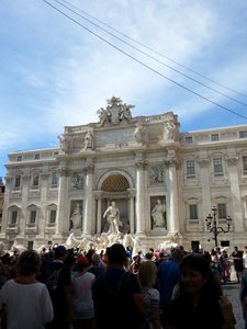 Crowds at the Trevi Fountain