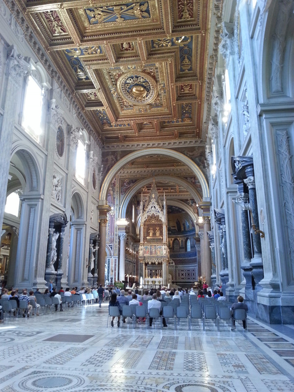 Inside the basilica 