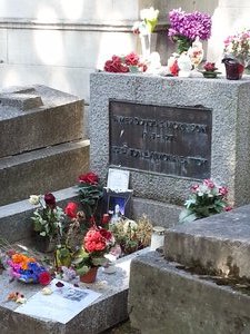 Flowers on Jim Morrison's Grave