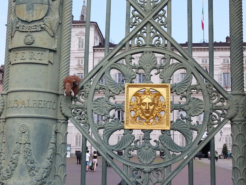 Checking out the Palace gates