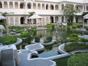 Beautiful gardens of the Lake Palace