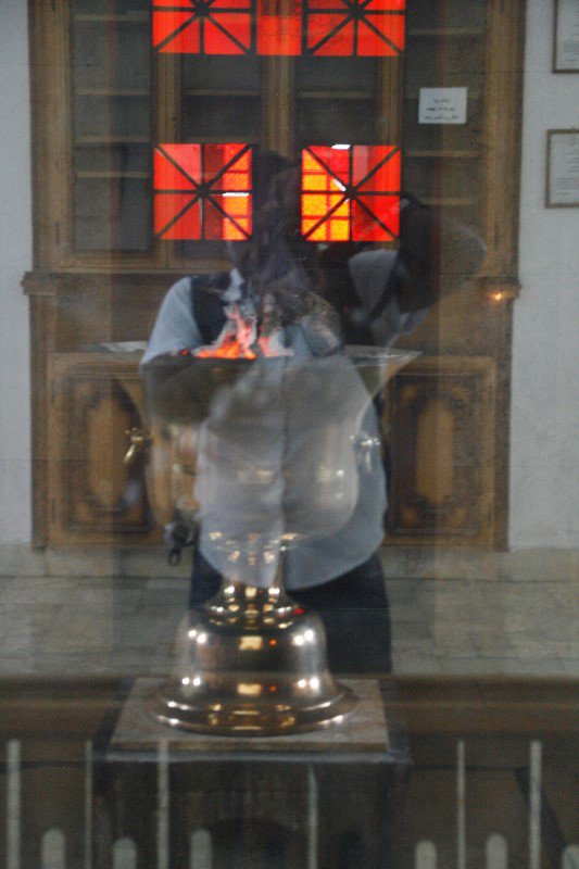 The eternal flame at Zorastrian Fire Temple 