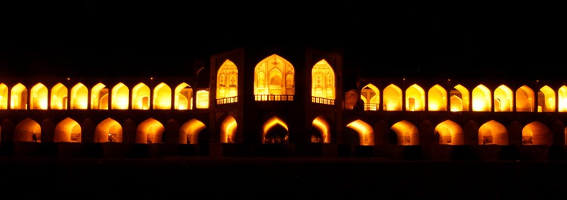 Bridges of Esfahan at night