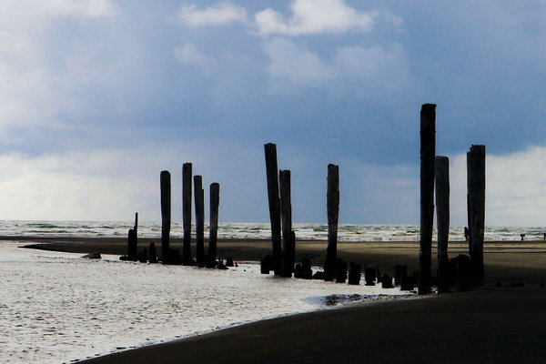 Pilings at Pacific Beach