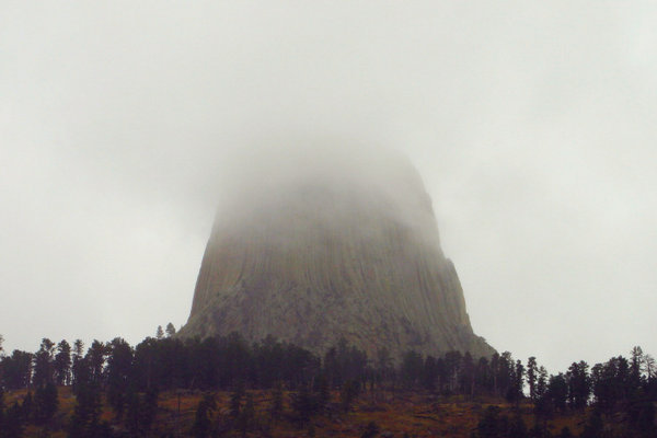 Devil's Tower in Mist