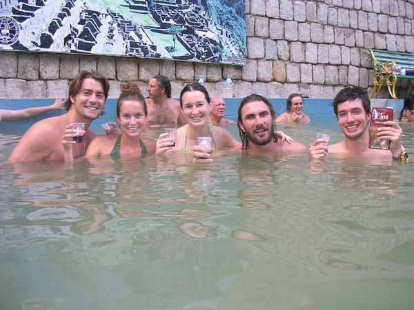 Sipping wine in the Hot Springs