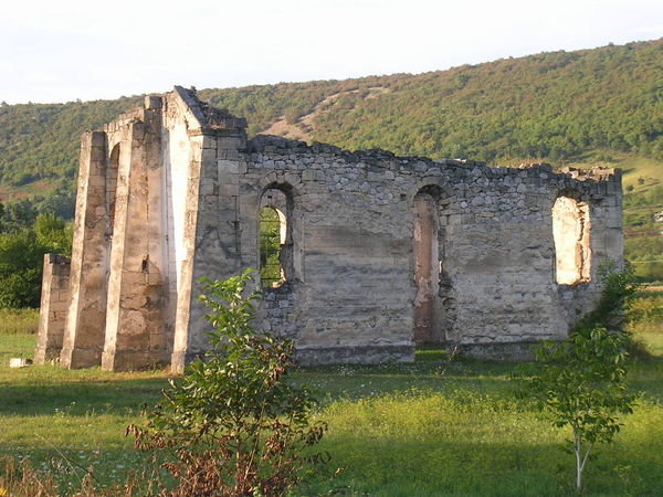 remnants of church outside bihac, bosnia