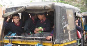 a quick peek outside auto rickshaw