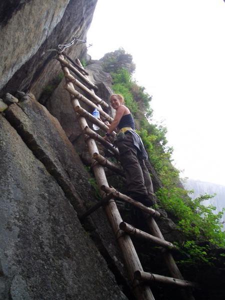 this is the ladder we had to climp at wanna picchu