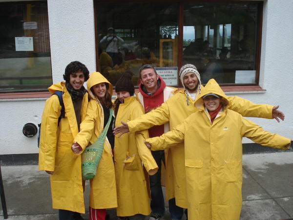 us in our raincoats