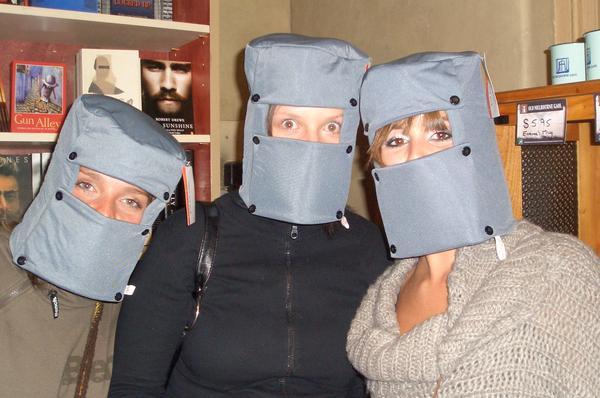 us in our ned kelly masks