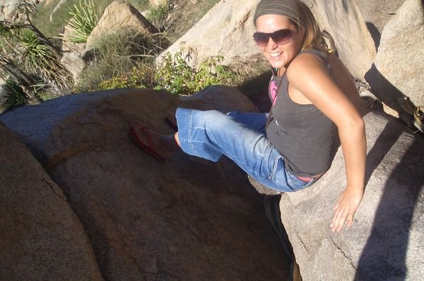 and heres me rock climbing