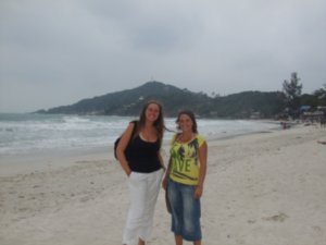 me and cecilia on hadrin beach