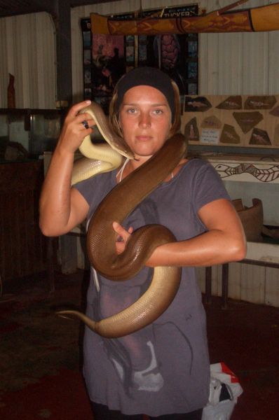 kate is not scared of snakes!