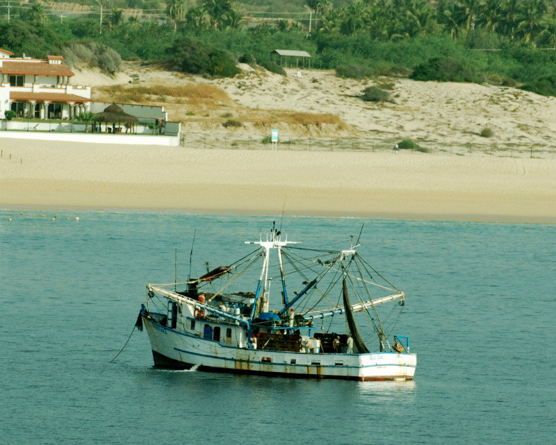 Fishing Boat Anchored Nearby