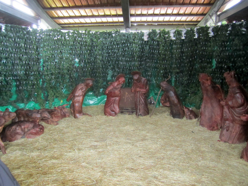 Carved Nativity scene
